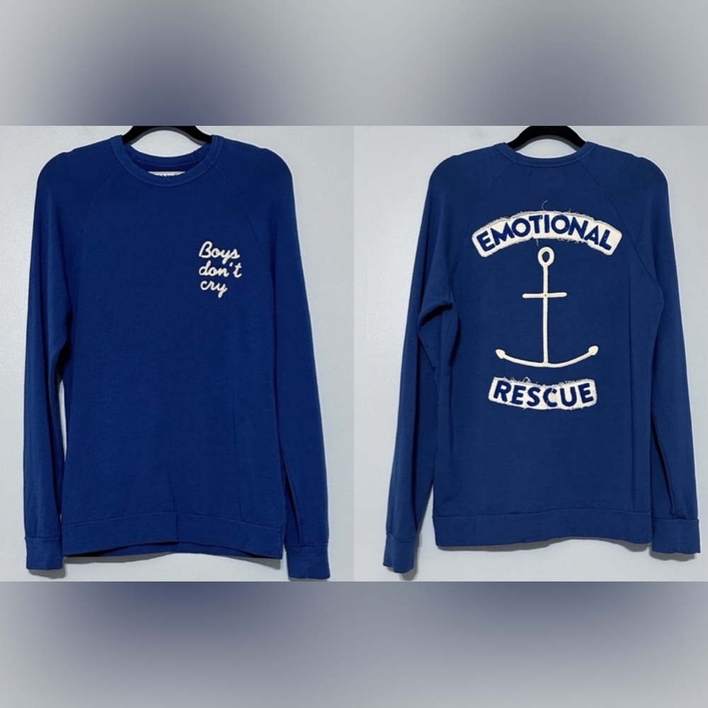 Sandrine Rose Boys Don't Cry Sweatshirt, Various Sizes NWT